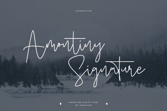 Amontiny Signature: A Delicate Script Font for Web Design