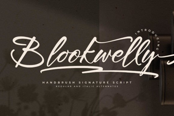 Blookwelly: A Signature Script Font for Editorial Design