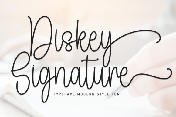 Diskey Signature: A Handwritten Font for Brand Identity
