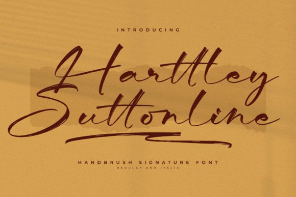 Harttley Suttonline: A Handbrush Font for Web Design