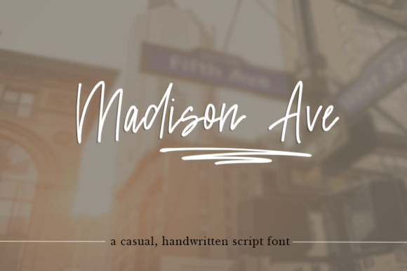 Madison Avenue Font for Editorial Design