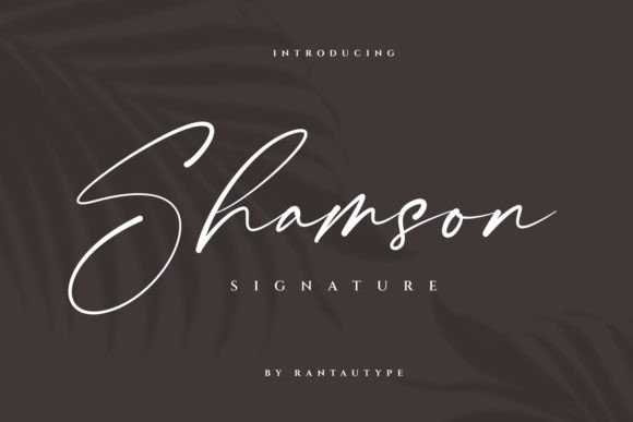 Shamson Signature Font for Elegant Branding