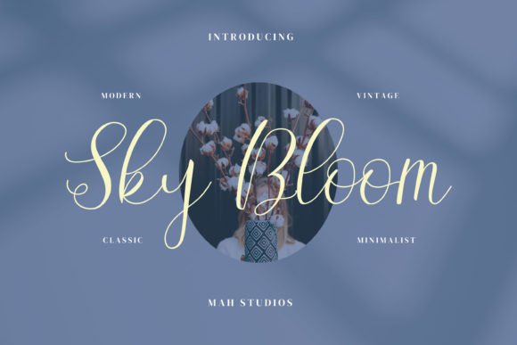 Sky Bloom: A Graceful Script Font for Editorial Design