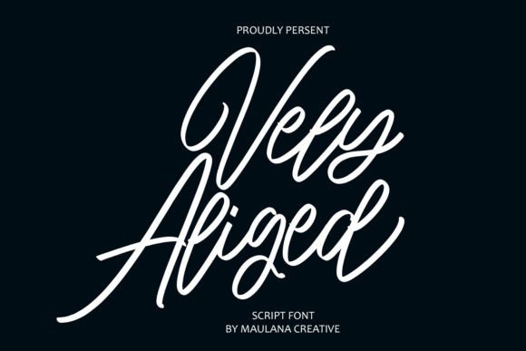 Vely Aliged: A Script Font for Editorial Design
