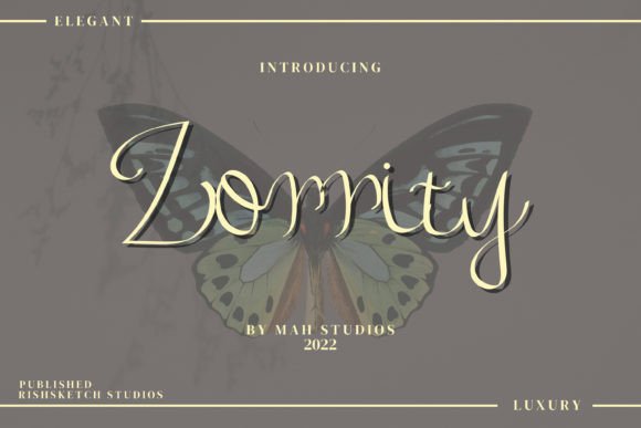 Zorrity: A Script Font for Editorial Elegance